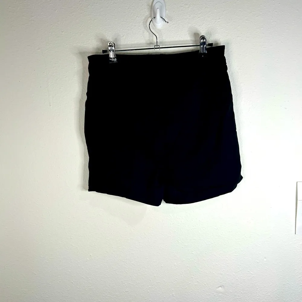 Womens large Black Stretch Waist HighRise Shorts Pockets Comfy Everyday MustHave - Image 4