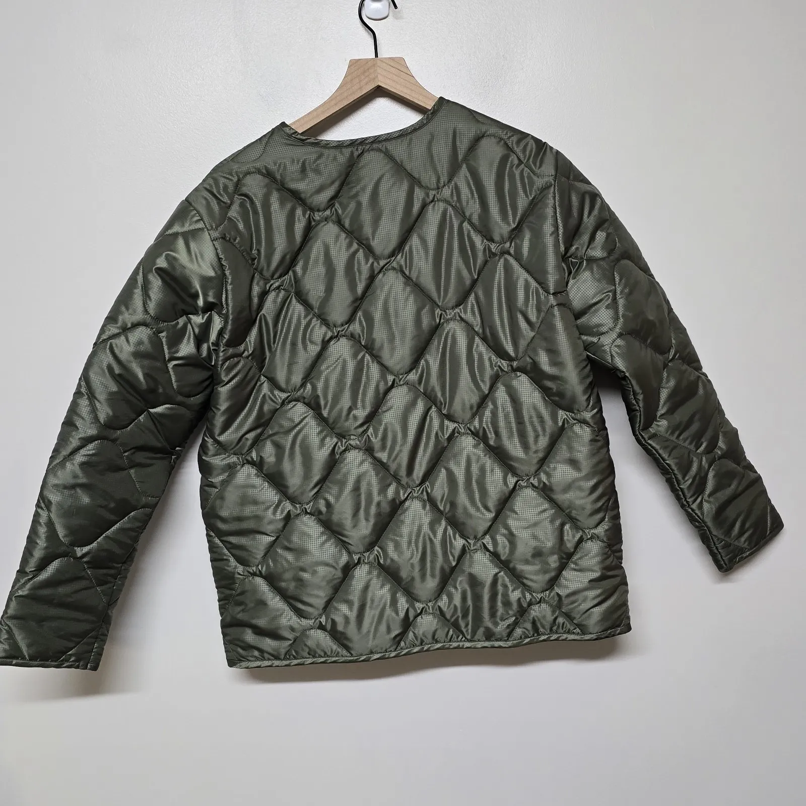 Anine Bing Womens Andy Quilted Bomber Jacket Military Green Sz S‎ - Image 6