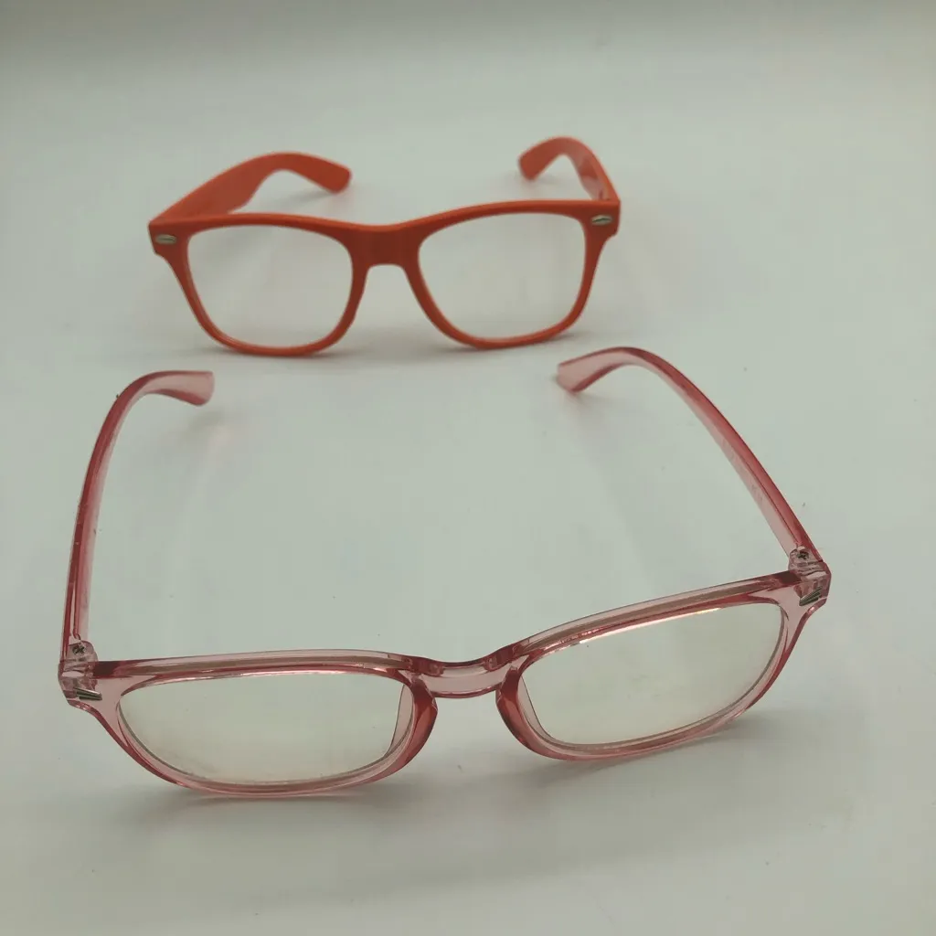2 PAIR GLASSES. Orange - Image 2