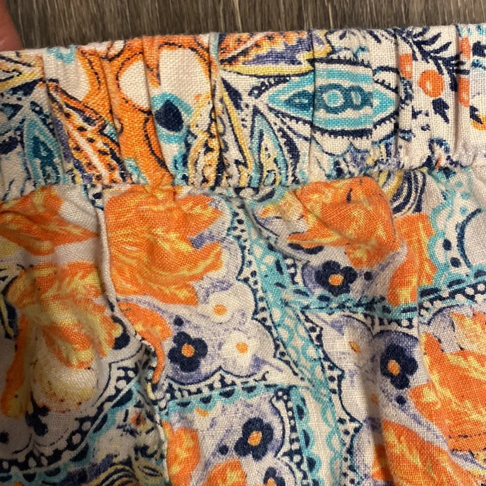 Chico’s Floral Print Elastic Waist Linen Pants Size L - Image 7