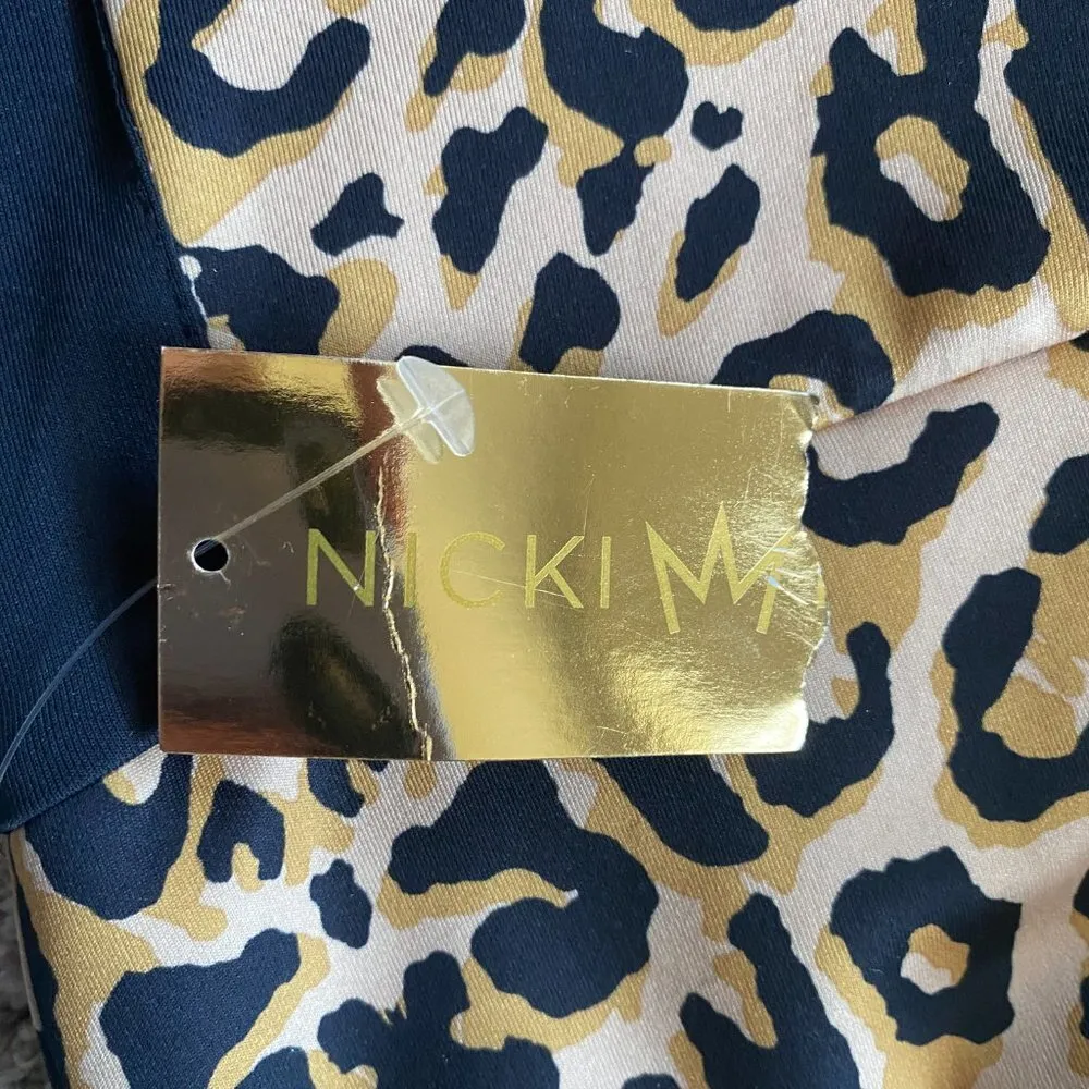 Nicki Minaj leopard print and black stretchy leggings pants women's size medium - Image 12