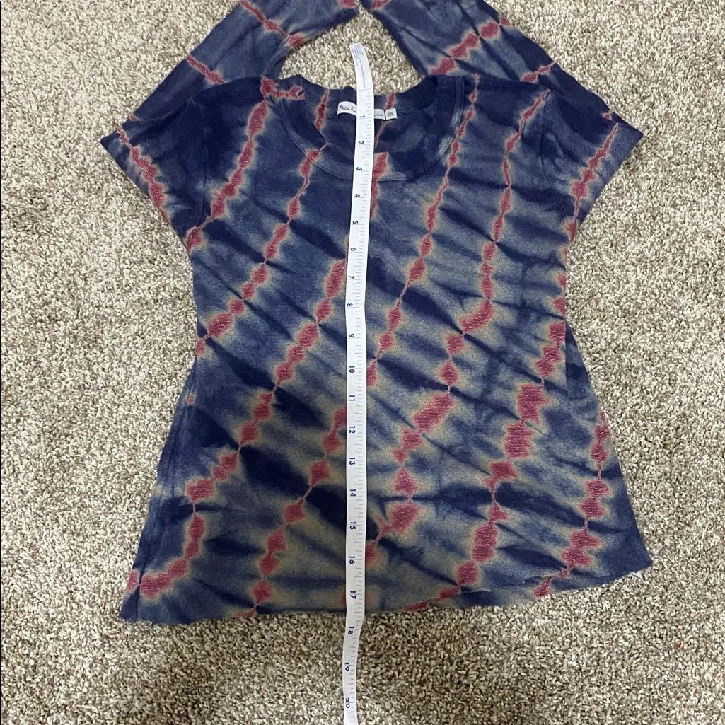 Michael Stars Blue and Pink Tie-Dye Top - Image 7