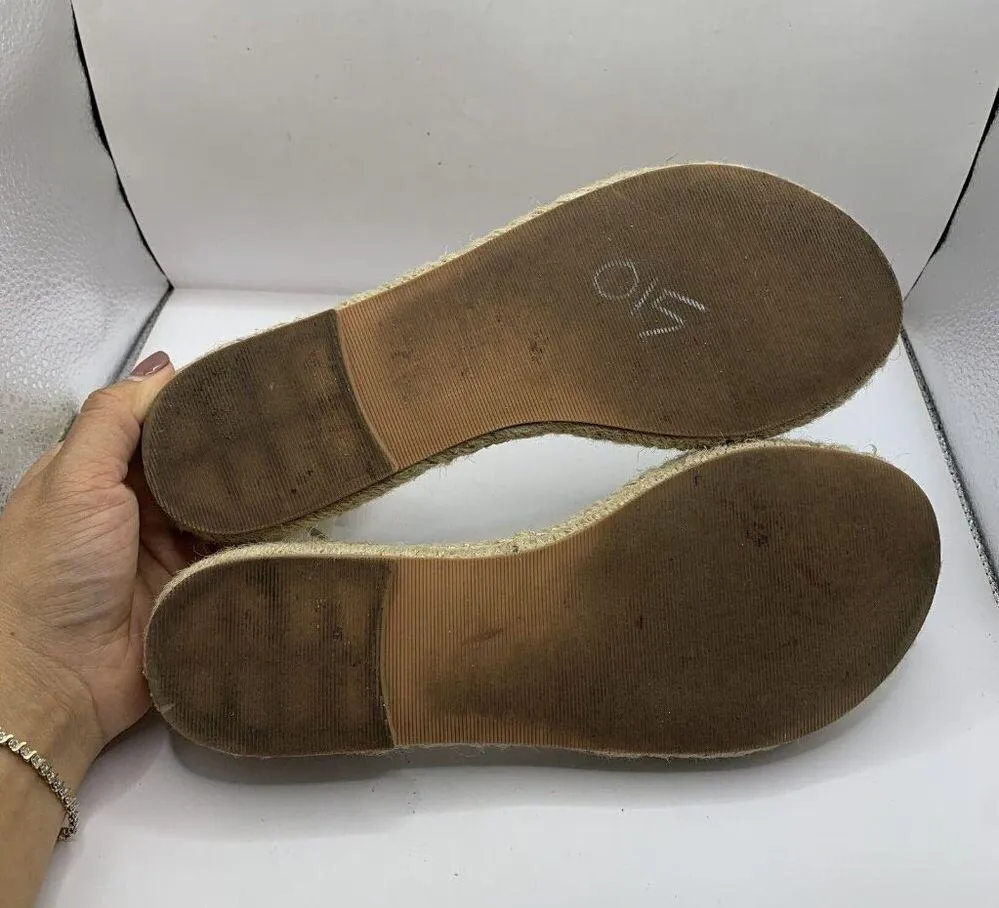 Abercrombie & Fitch Strappy Flat Ankle Sandals, Cream, Size 8.5 E2 - Image 6