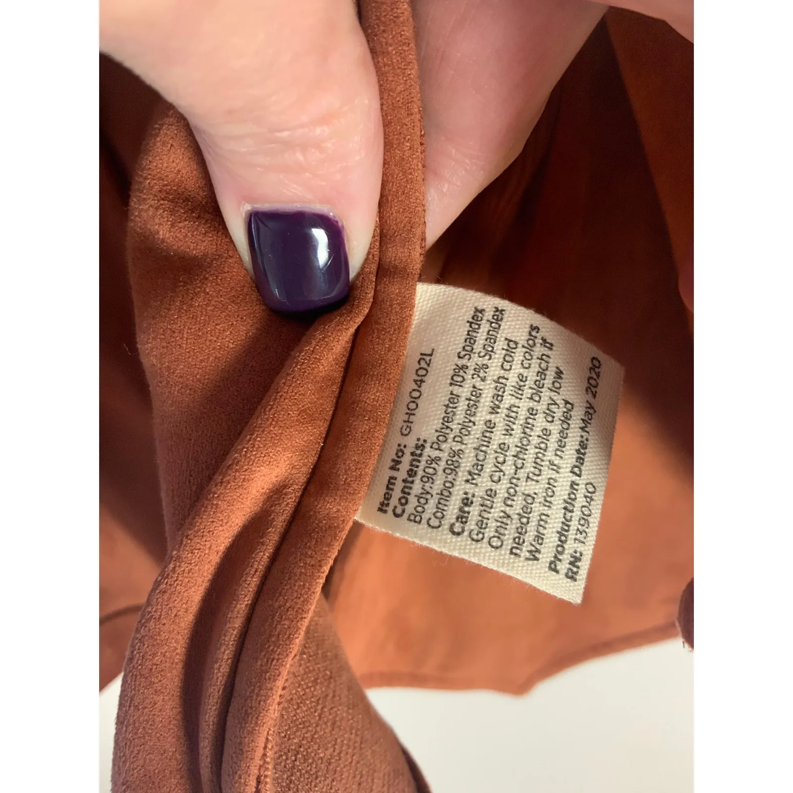 Good Hart‎ Faux Suede Jacket NWT size small Brown - Image 9