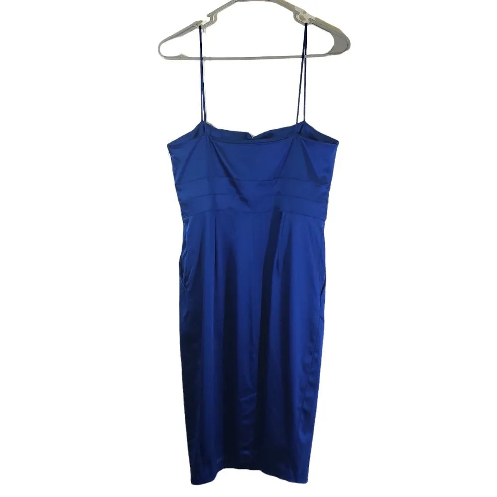 DEMOCRACY, MACY'S Size 10 Blue Sheath, Cocktail, Tank Dress with Pockets - Image 2