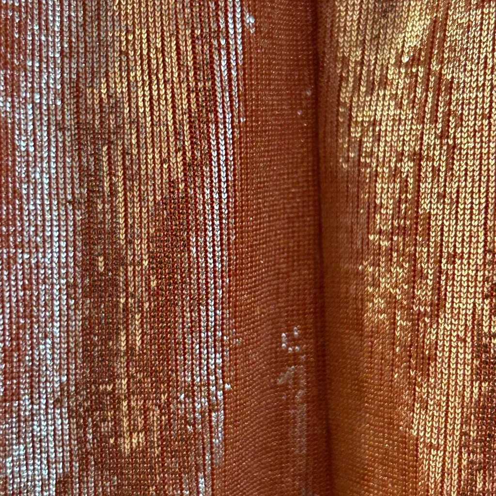 Molly Bracken Shimmery Sleeveless Top Copper Orange Size S - Image 12