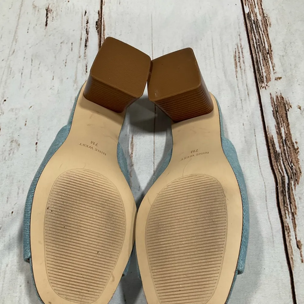 NINE WEST WYLOW OPEN TOE HIGH HEEL MULES - Image 5