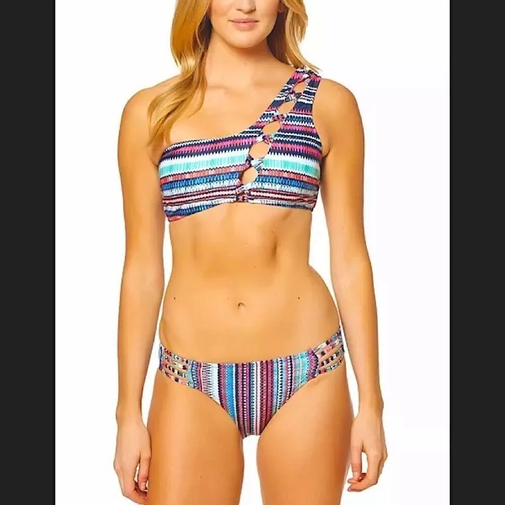 Jessica Simpson multicolored one-shouldered bikini - Image 6