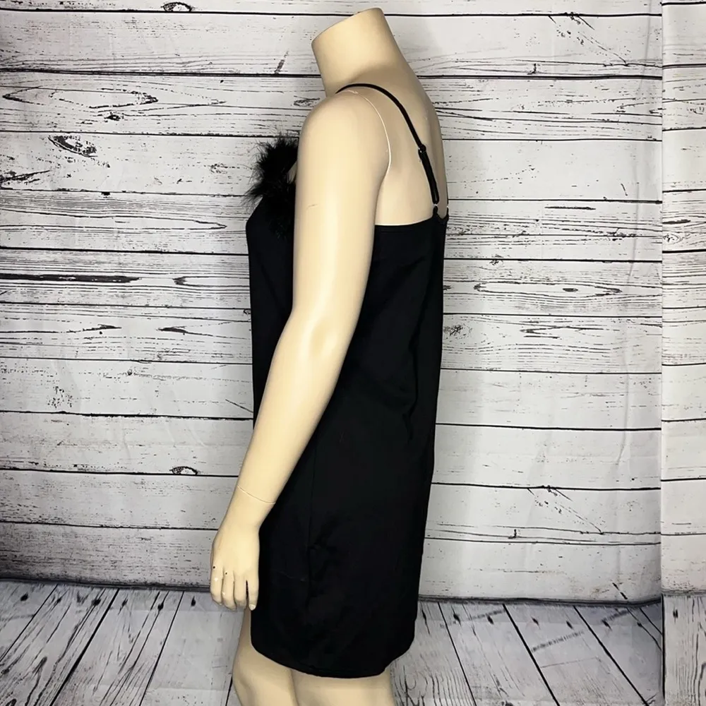 Dolls Kill x Hello Kitty and Friends NWT Sz 2X Black - Faux Fur Trim Tank Dress - Image 3