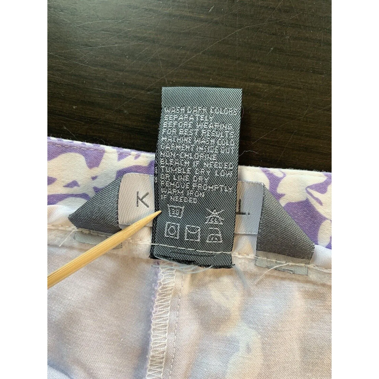 Koret Pants Women's 8 Stretch Zipper Purple Floral Office‎ Church 19" Inseam Size 28 - Image 7