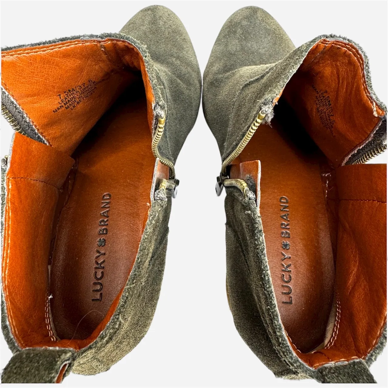 Lucky Brand Ankle Bootie Green Suede Betwixt 7.5 - Image 10