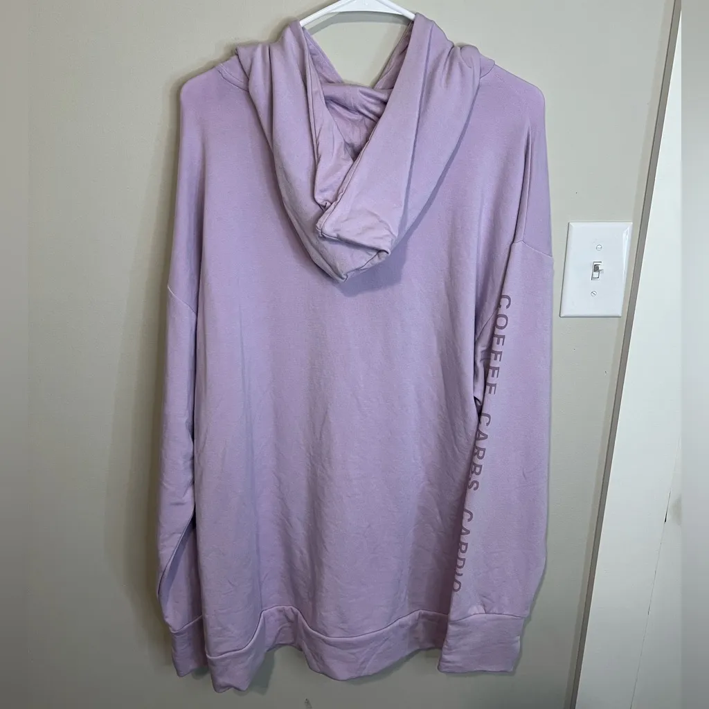 NWT Offline by Aerie Light Purple “Coffee, Carbs, Cardio” Hoodie - Image 7