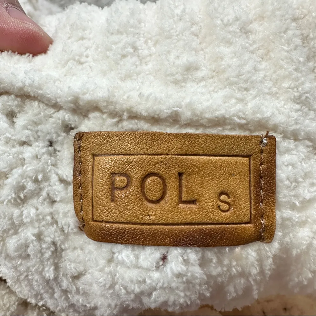 POL Women’s Cable Knit Chunky Crewneck Chenille Knit Sweater Oversized Ivory S - Image 9