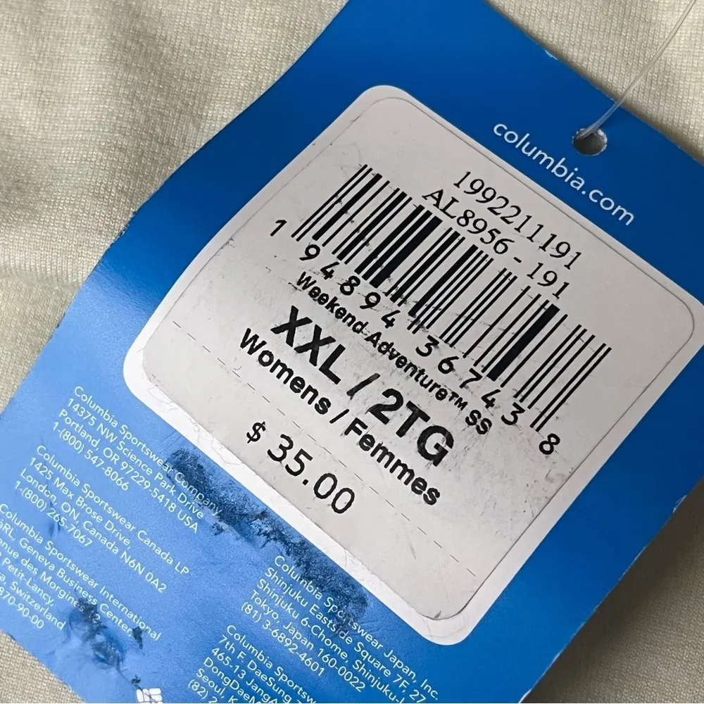 Columbia Women’s Weekend Adventure Short Sleeve Top XXL | Yellow Outdoor Hiking - Image 8