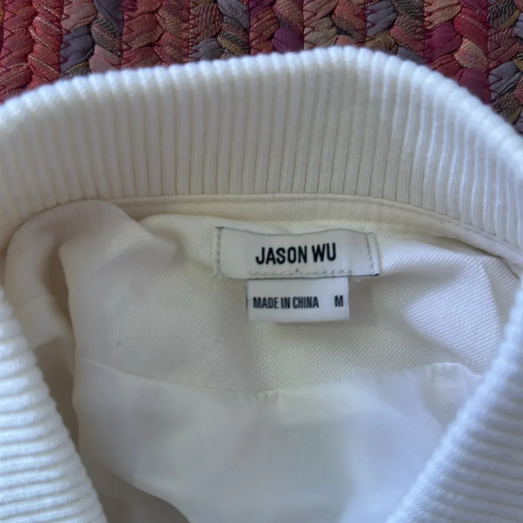 Jason Wu  CREAM WHITE SNAP BUTTON JACKET - Image 4