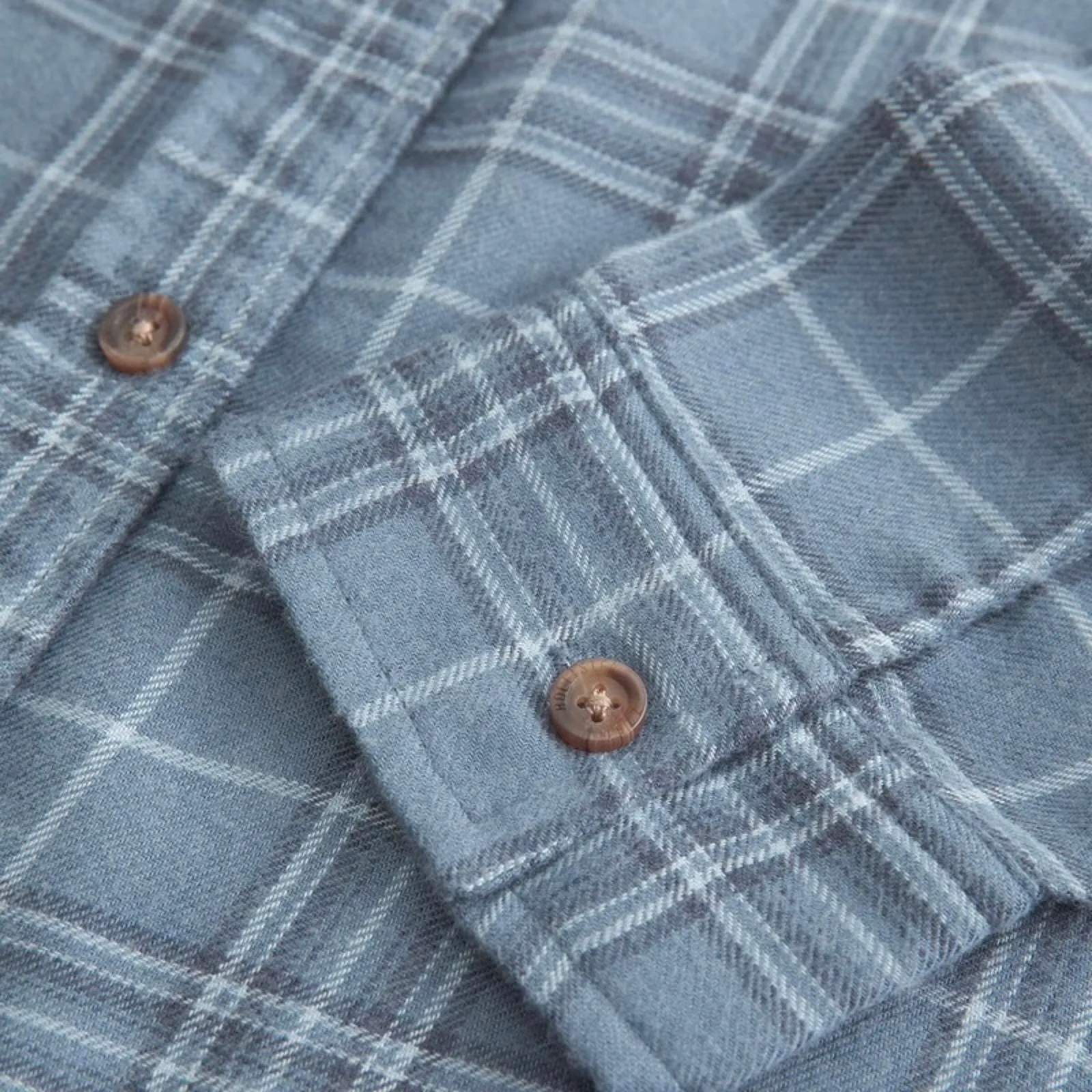 Hollister Oversized Flannel Shirt Blue Plaid NWT Medium - Image 4