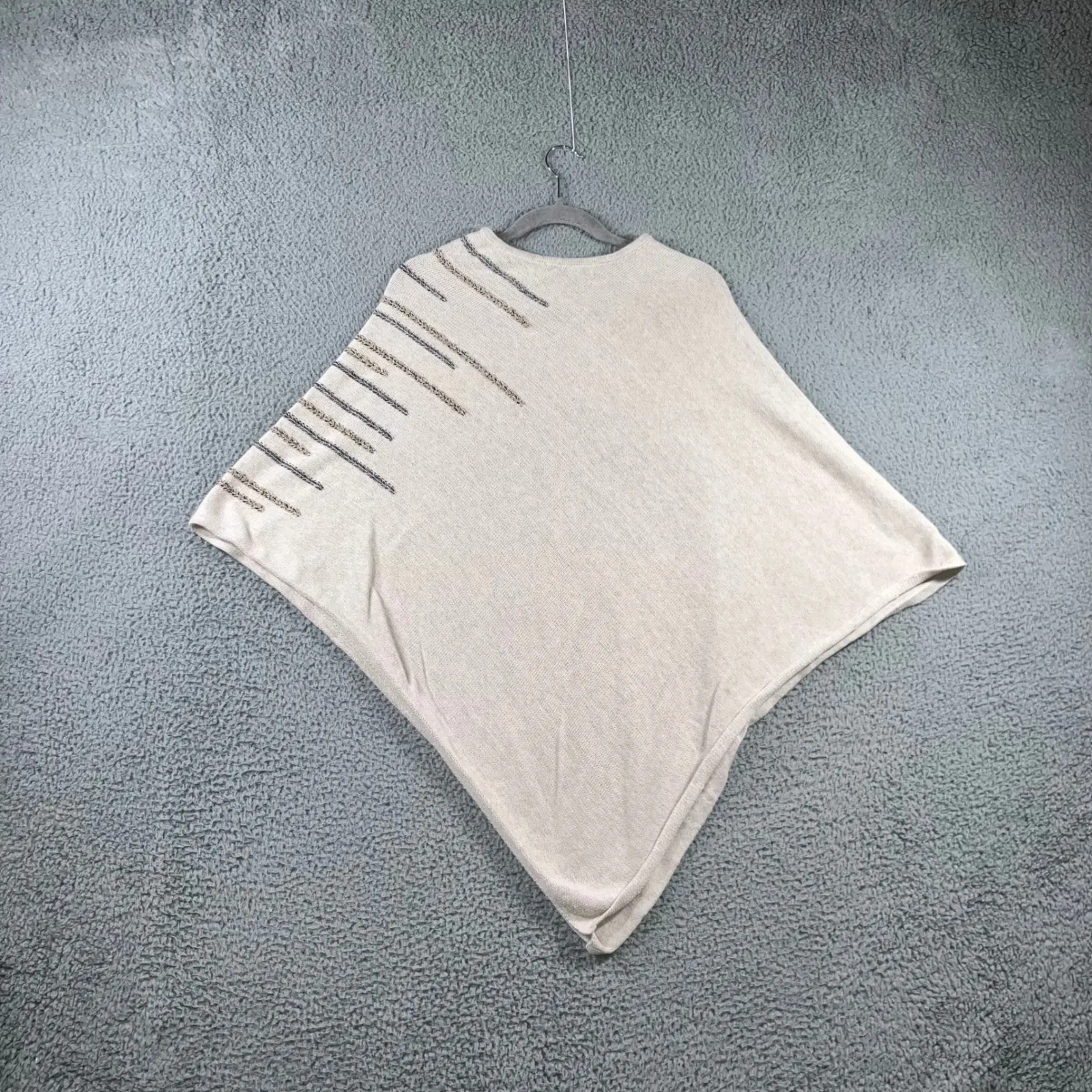 Zozo Poncho Sweater Women Medium Long M/L Cape Tan Size L - Image 4