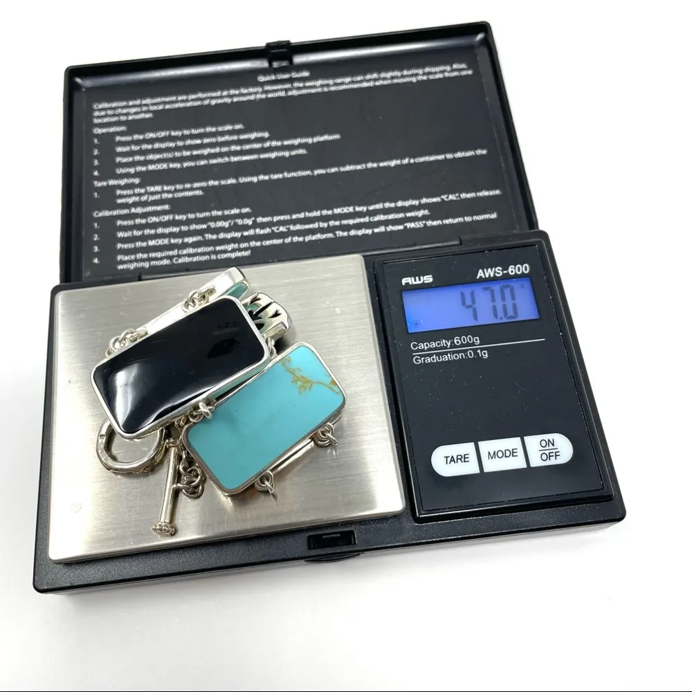 Sterling silver, turquoise/onyx reversible bracelet, NWOT - Image 15