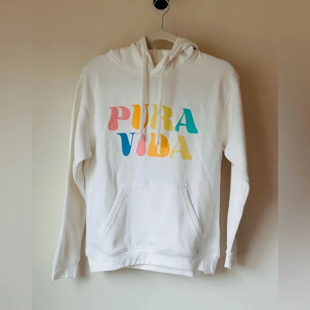 Pura Vida Hoodie Sweatshirt Beachy Coastal Size XS NWT - Image 2