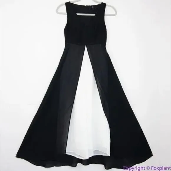 New! White House Black Market‎ Sleeveless Overlay Jumpsuit, 2P - Image 4