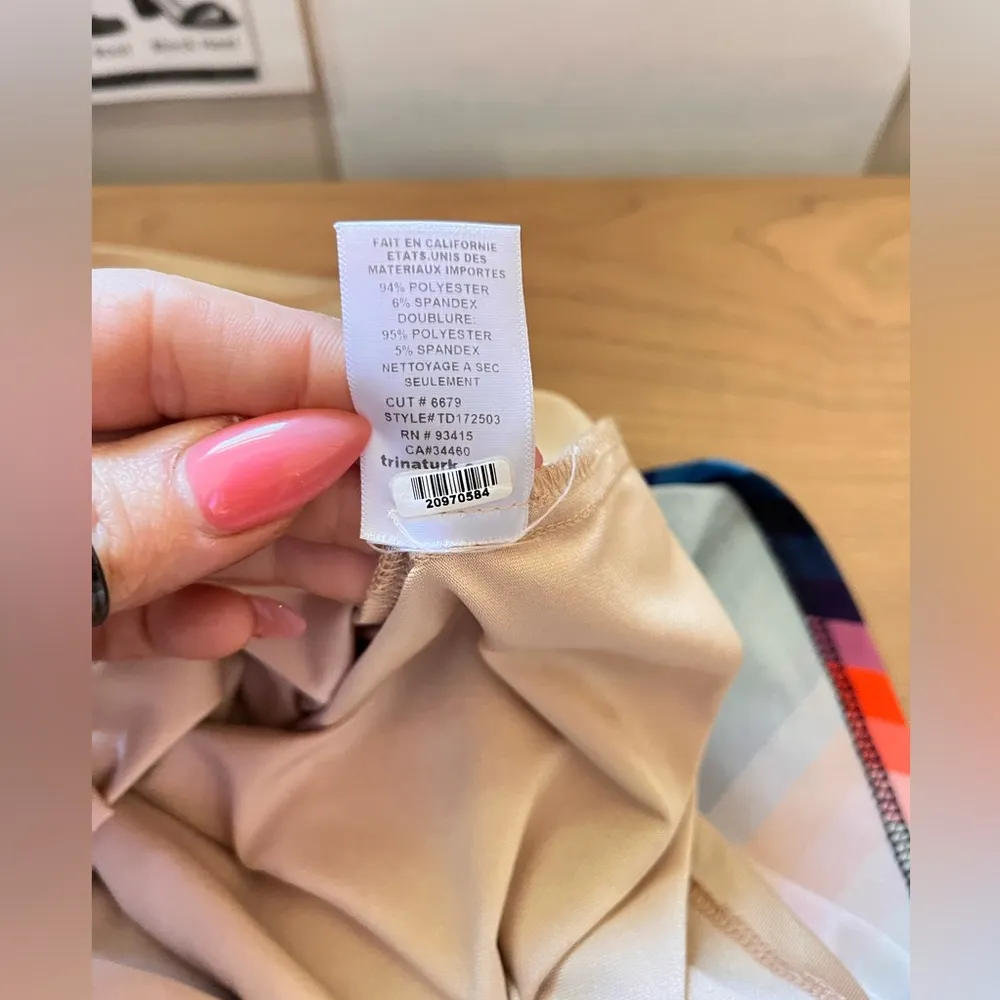 Trina Turk Bolero La Floridita Wave‎ Stripe Jersey Shift Dress Bold Vacation - Image 7