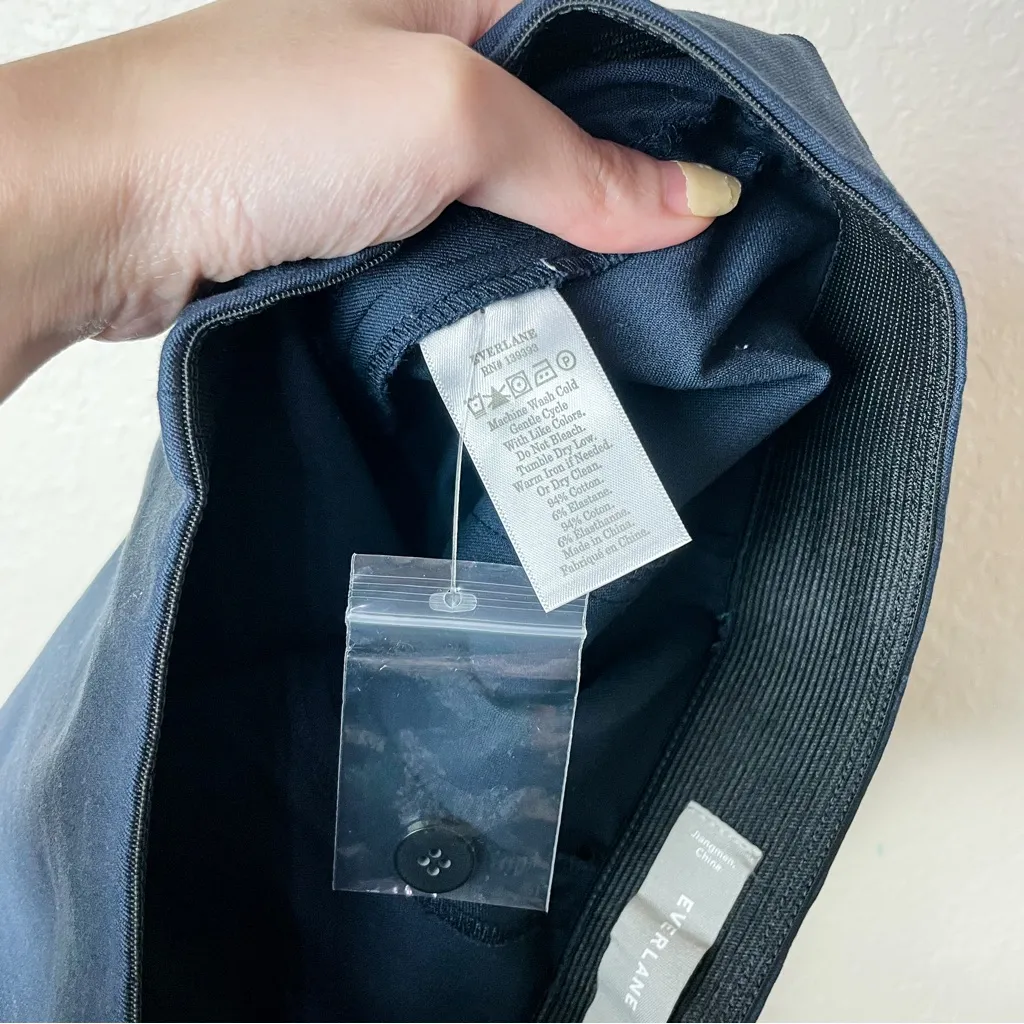 NWOT Everlane Side Zip Stretch Cotton Pant Size 00 - Image 13