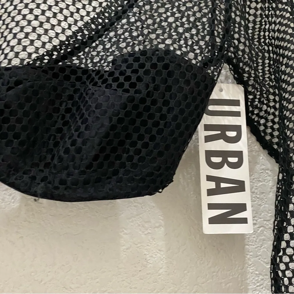 UO Out From Under Overdrive Mesh Long Sleeve Top on Black Size S NWT - Image 6