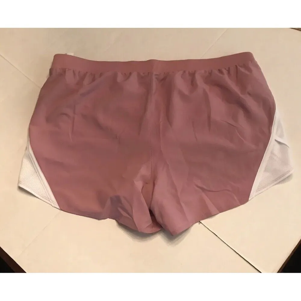 Under Armour Women's UA Fly-By 2.0 Shorts Size Large New Muted Lilac Lined - Image 5