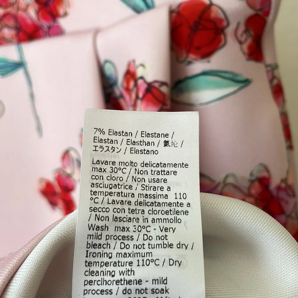 🩷 NWT Patrizia Pepe Gonna beautiful floral scuba midi flare skirt Pink Size 4 - Image 22