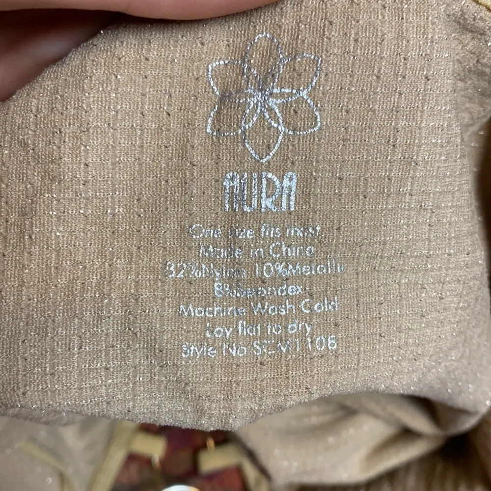 AURA TAN GLITTER SEAMLESS RING DETAIL CAMI TOP - Image 2