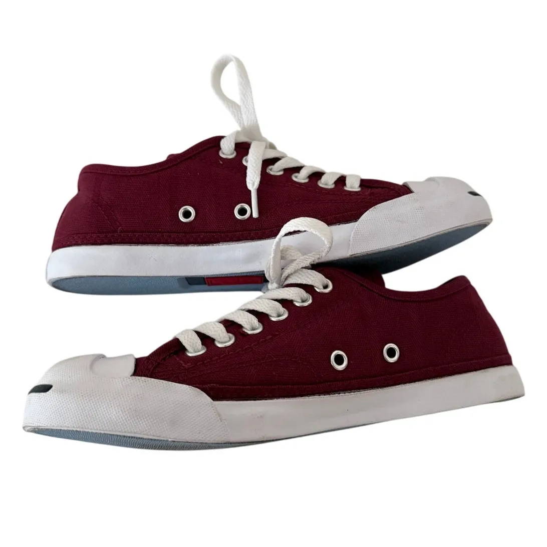 Women's Converse Jack Purcell Maroon/Burgundy Casual Sneaker Shoes - Size: 6 - Image 5