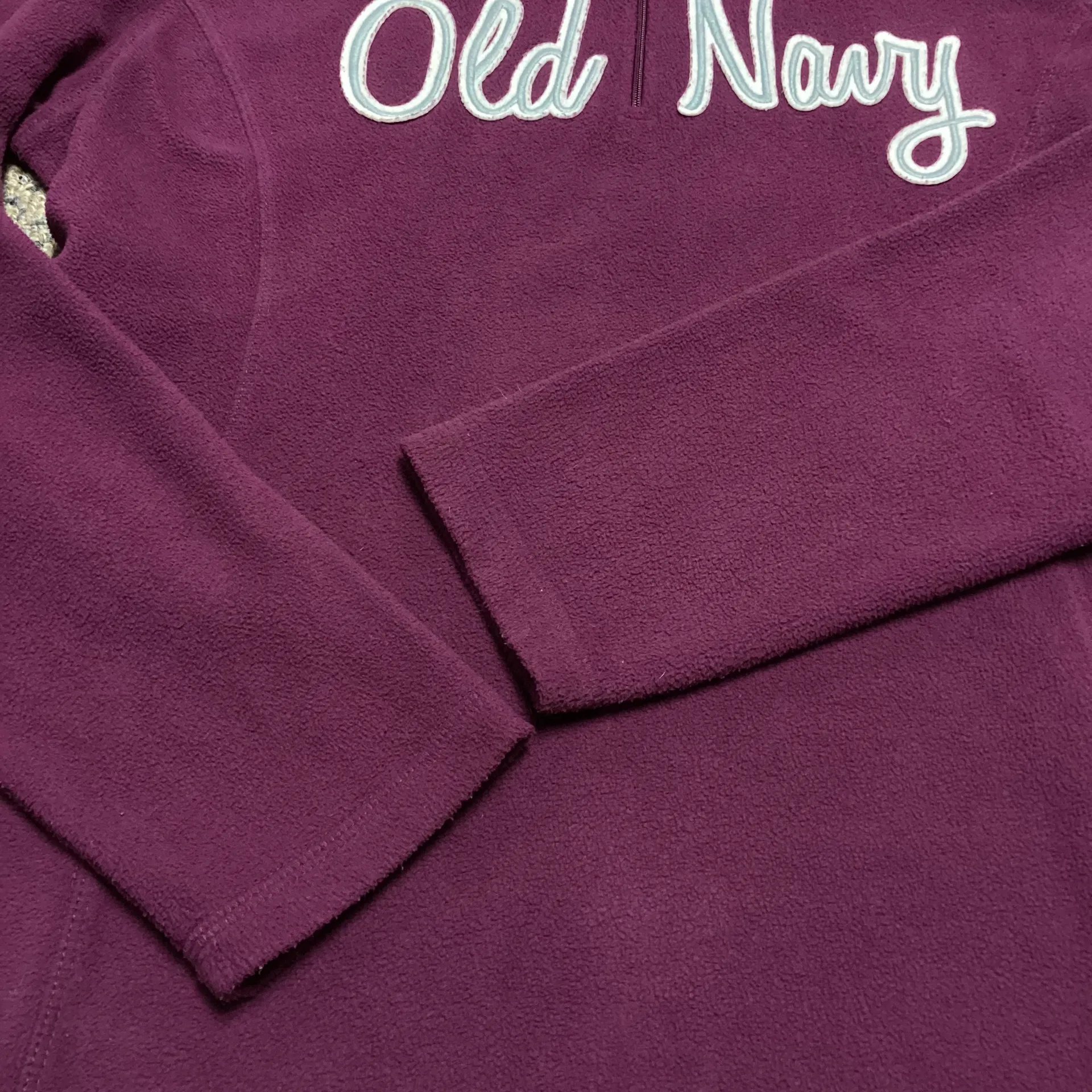 LOGO Burgundy 1/4 Zip Long Sleeve Fleece - Image 4