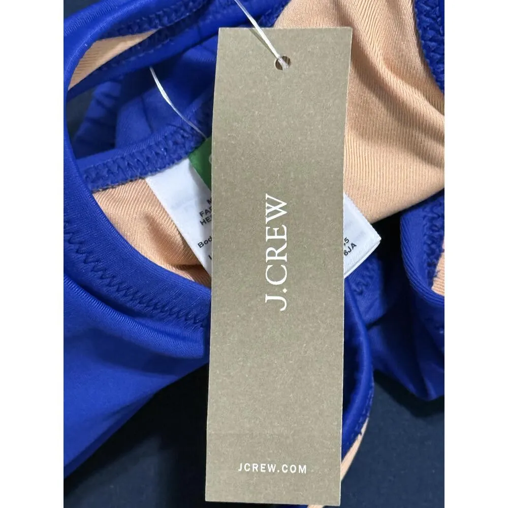 NEW J. Crew Heritage Scoopneck Bikini Top BX611 Royal Blue Womens Size Large L - Image 10