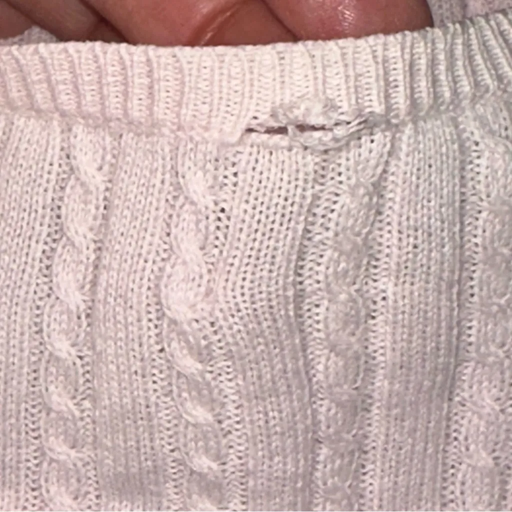 Ralph Lauren Polo Golf Vintage L Pink Cotton Knit Cable Knit Cardigan Sweater - Image 7