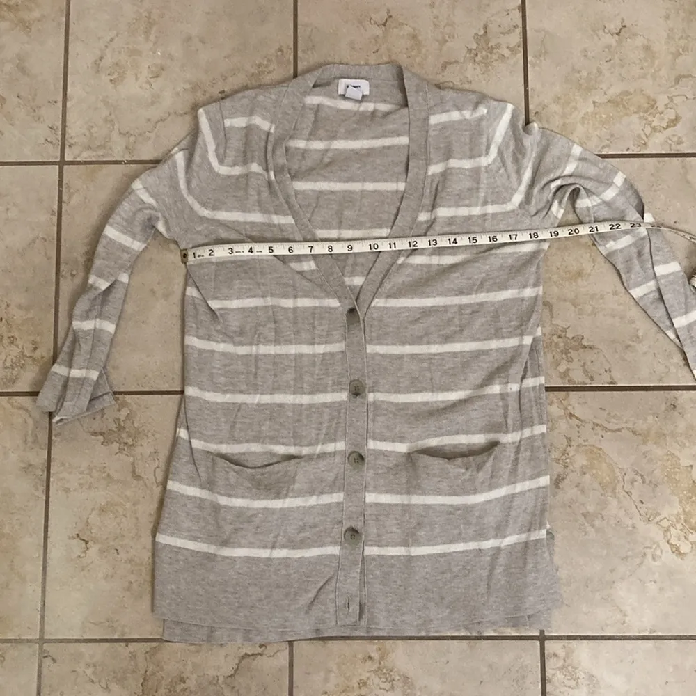 Striped Basic Neutral Old Navy Long Cardigan - Image 6