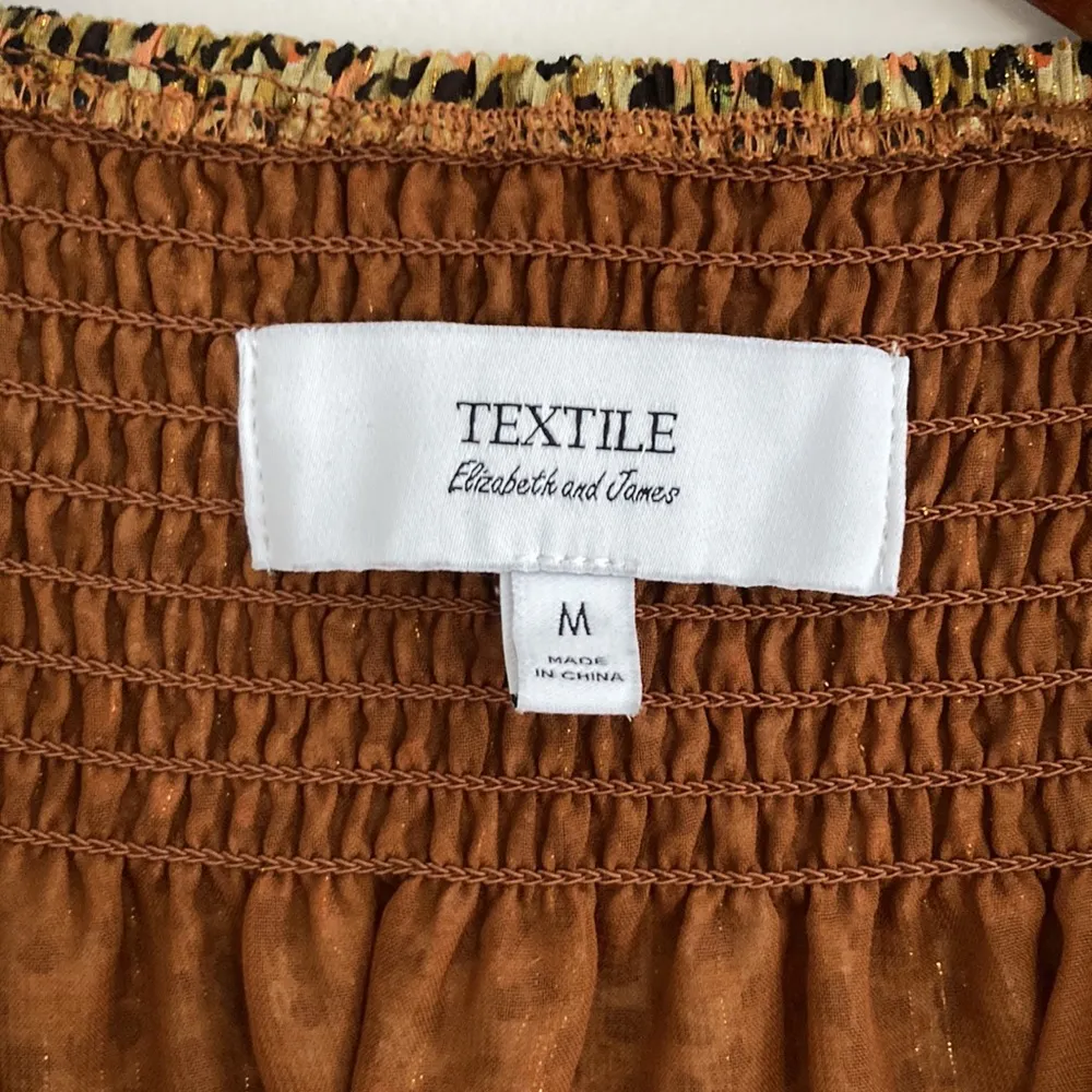 Textile by Elizabeth and James|Cheetah Print Blouse Medium Gold - Image 3