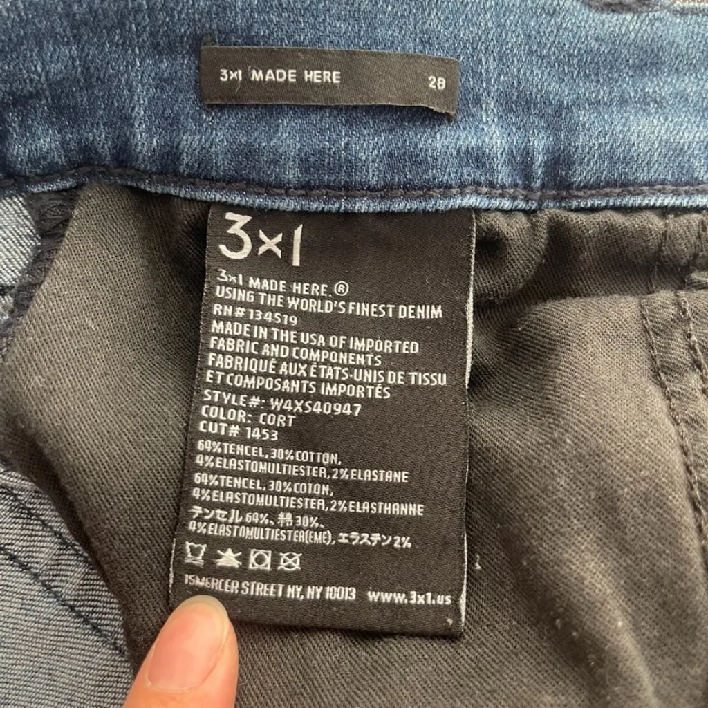 3x1 NYC W4 Colette Slim Crop Jeans Cort Wash | 28 - Image 10