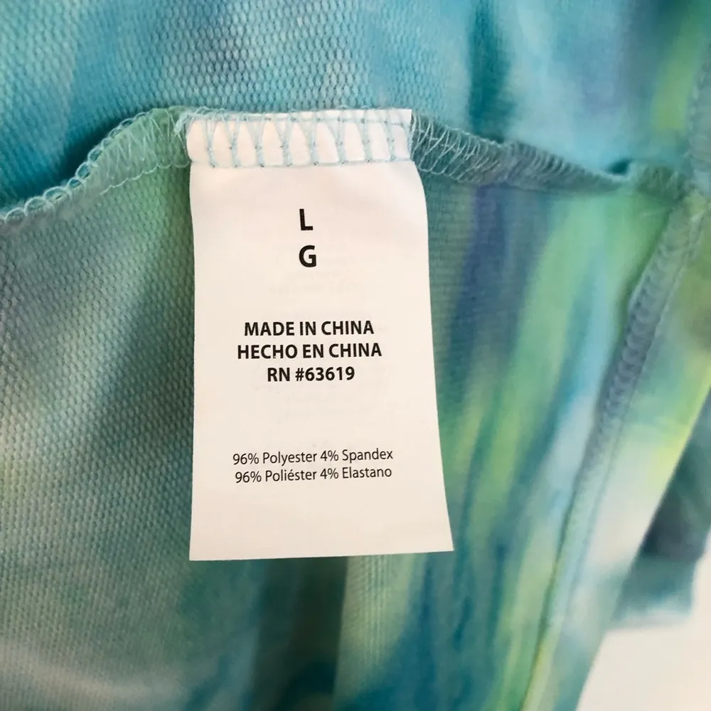 BEBE SPORT Sea Glass Tie Dye Hoodie Dress L - Image 6