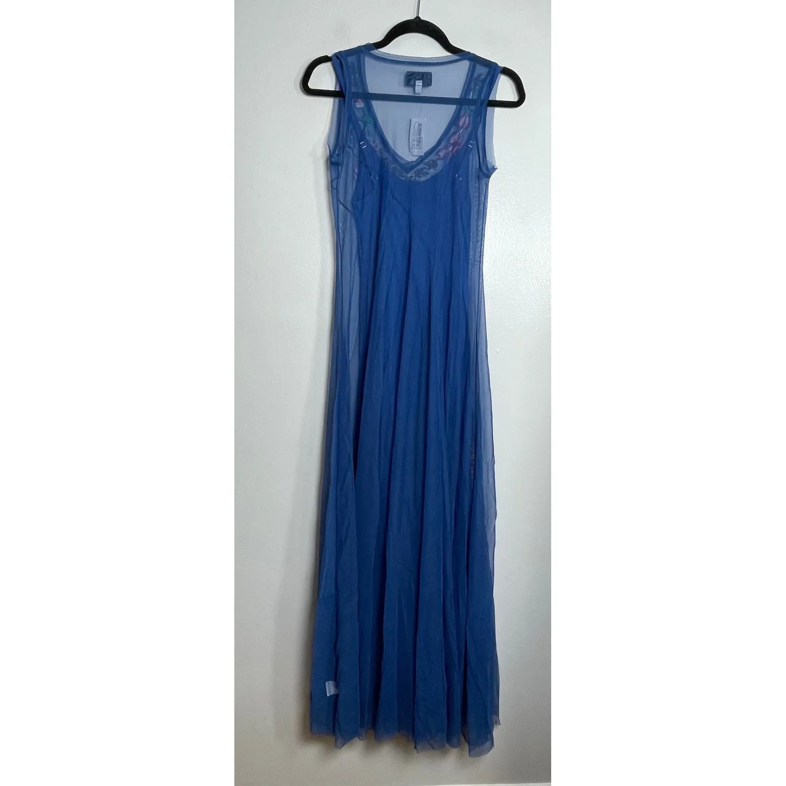 JOHNNY WAS BIYA Mazzy Bias Maxi Dress XXS Blue NEW Embroidered Boho Bohemian - Image 6