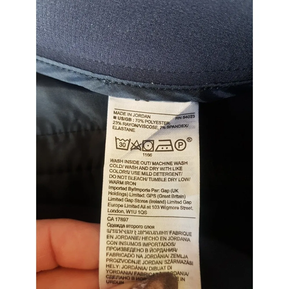 Banana Republic Womens Pants Size 2 S High Rise Crop Flare Stretch  Blue Office - Image 9