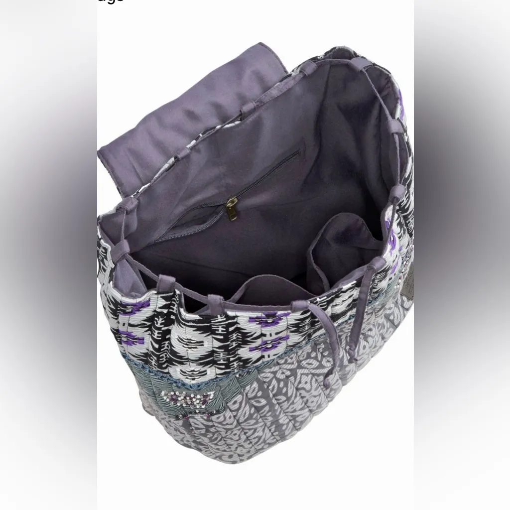 Prana - Bhakti Backpack | Beautiful Patchwork Embroidery & Beaded Detail - Boho - Image 15