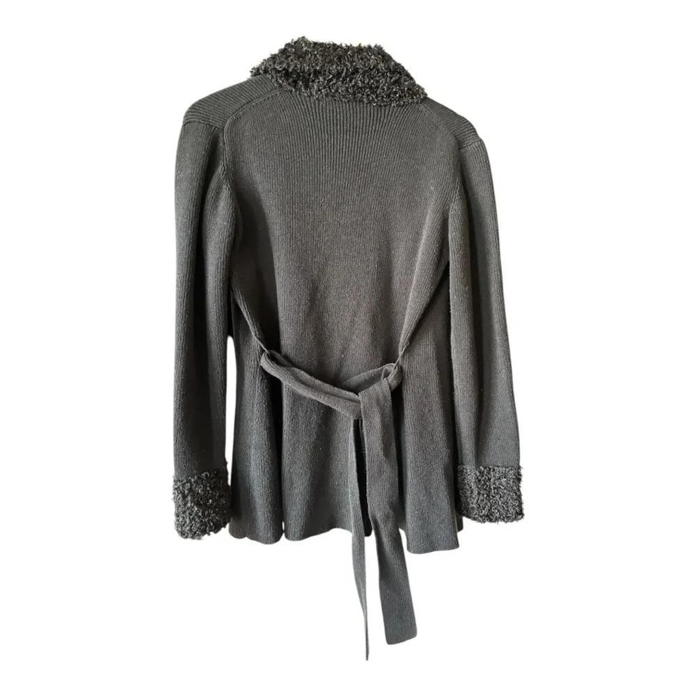 Max Studio Knitwear Vintage Tie Cardigan Mob Wife Y2K Size S - Image 7