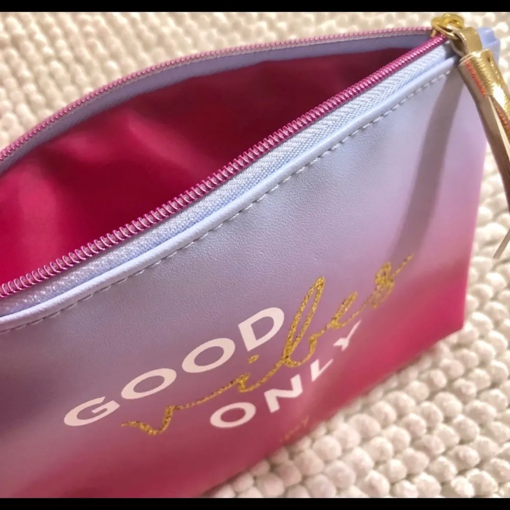 ⭐️NEW⭐️ “GOOD VIBES ONLY” Cosmetic Bag Size 00 - Image 2