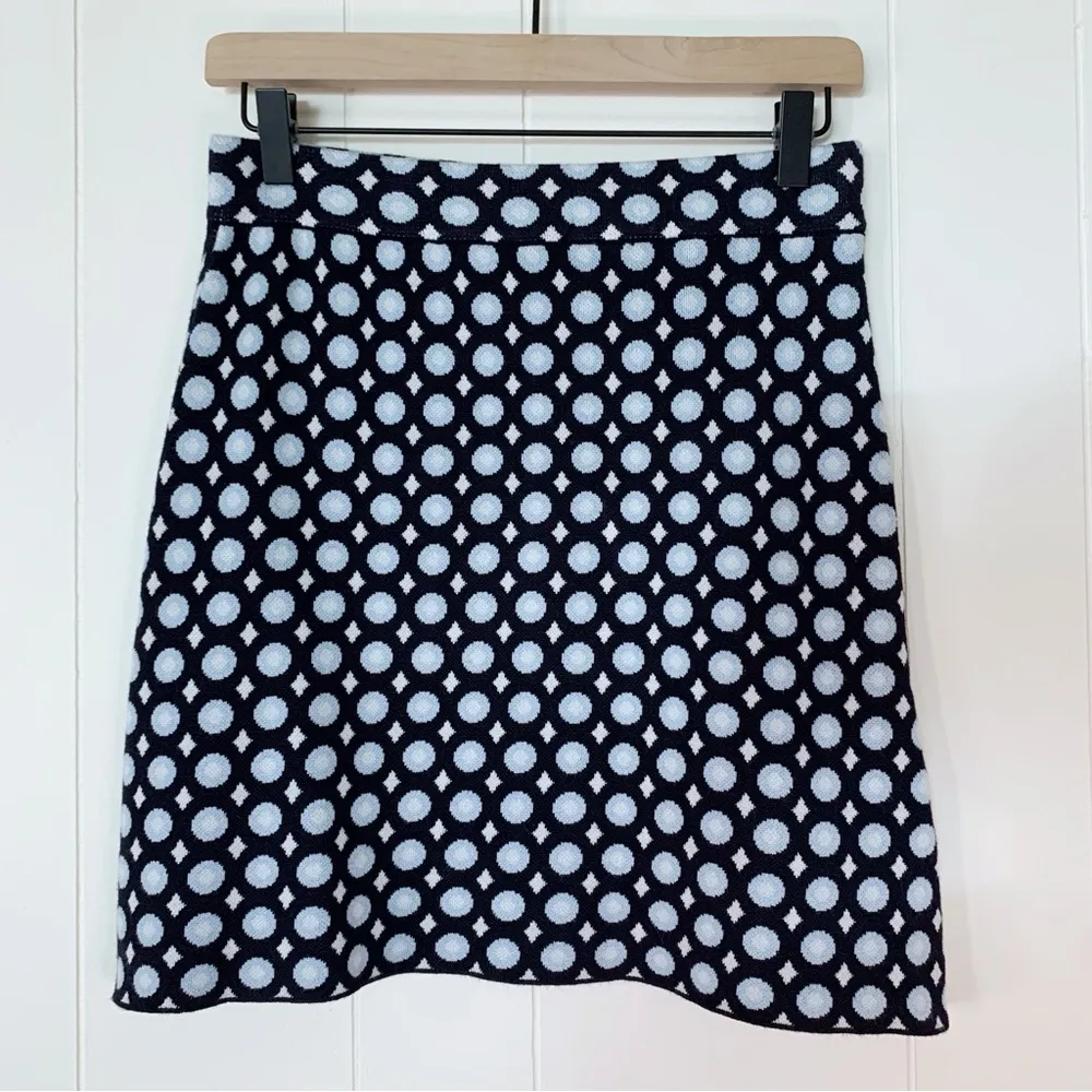 NWT Cotton On Twiggy Jacquard Mini Skirt Teal & Navy Dot S - Image 2