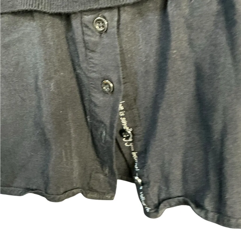 Peace Love World Black Tunic Top - Image 3