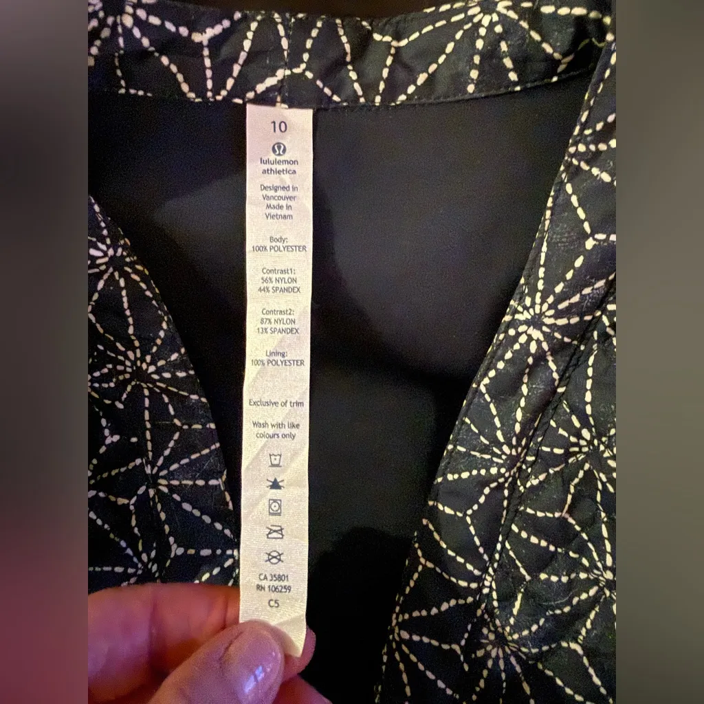 Lululemon Cardigan & Again Exploded Sashiko Star Inkwell Ghost Jacket 2014 Sz 10 - Image 13