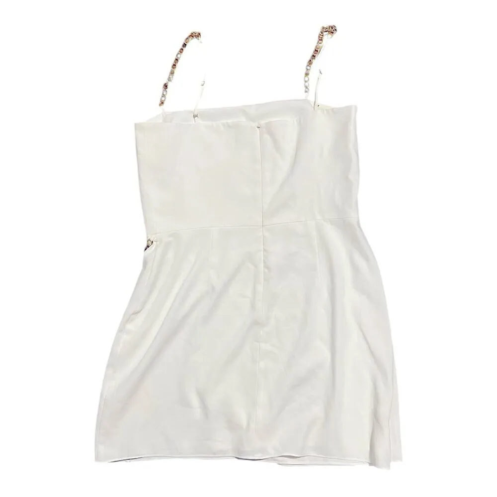 Amanda Uprichard Revolve Mini Asymmetrical Stilla Wrap Dress Chain Size Large - Image 5