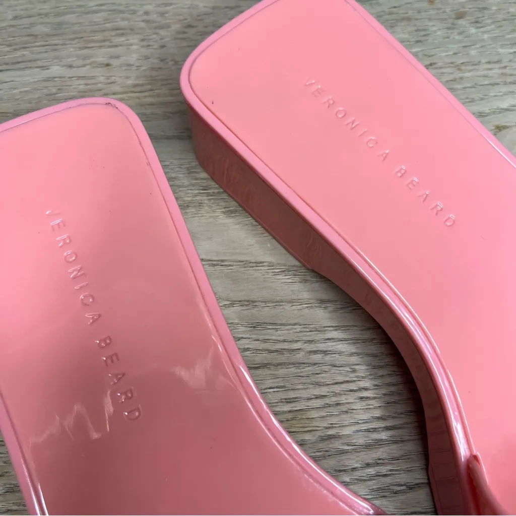 VERONICA BEARD Davina Jelly Sandals Dragonfruit Retro Slides Women’s Size 7 - Image 7