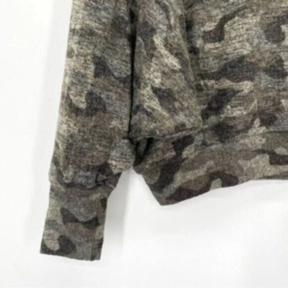 Joie Caleigh Camouflage Oversized Cropped Sweatshirt - Image 6