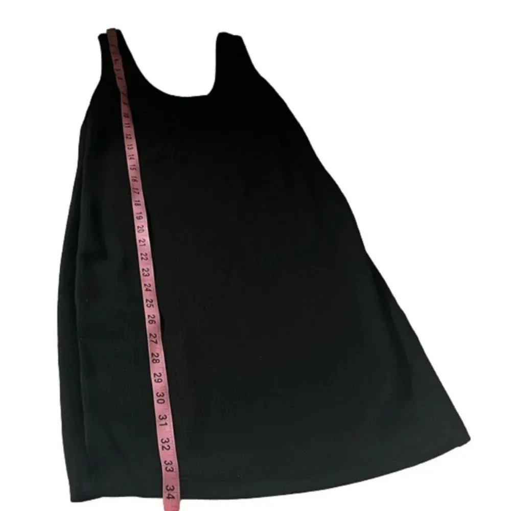 Imperfect  black scoop neck dress ribbed sleeveless stretchy versatile - Image 4